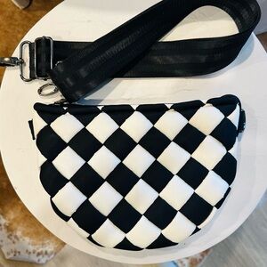 Think Rolyn checkered clutch and/or shoulder bag